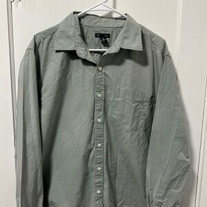 Men's GAP Green Button-Up Shirt